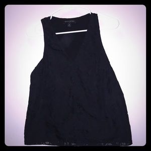 Banana republic black floral tank